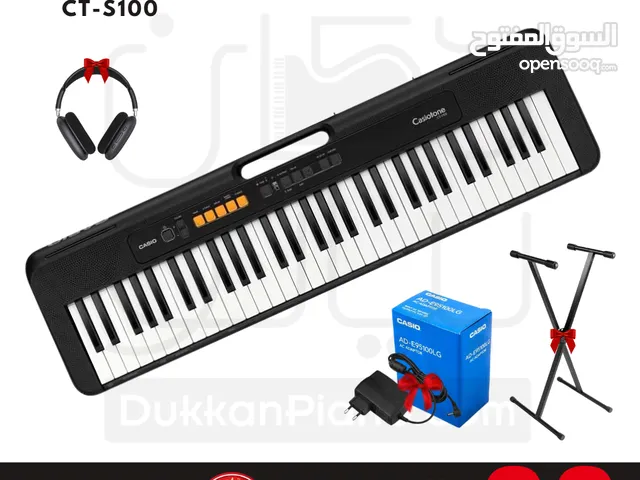 اورغ كاسيو Casio CT-S100 مكفول 4 سنوات من دكان بيانو مع المحول الاصلي وهيدفون وستاند X