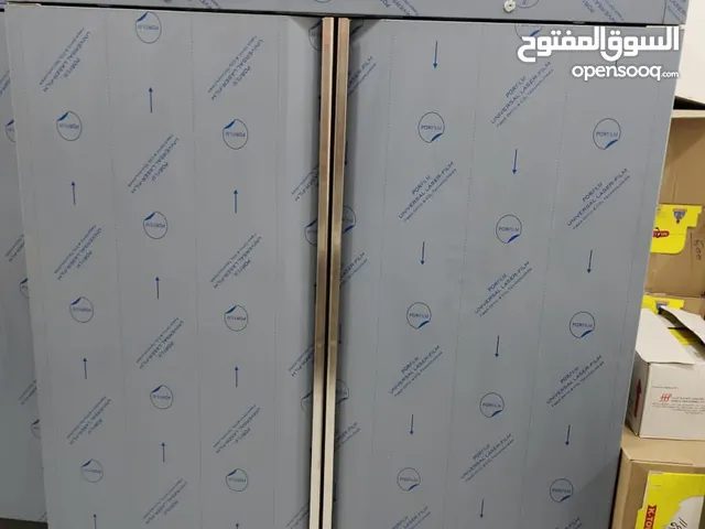 Stainless steel 2 door upright cabinet freezer
