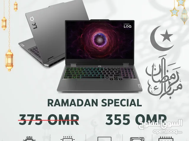 Lenovo LOQ 15ARP9 GAMING, RyzenTM 7-7435HS, 16GB RAM, 512GB SSD, 15.6"FHD 144HZ, NVIDIA RTX 4060 8GB