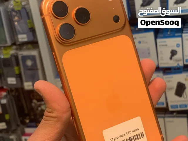 Ip 17 pro max 1tera  الجهاز كفالة ابل شغاله 18/2/2027 مشحون10 مرات فقط