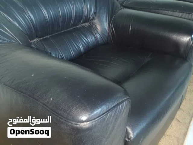 طقم كنب مكتبي جلد طبيعي