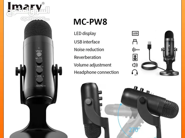 Jmary Gaming USB Microphone - Mc-PW8 ll Brand-New ll