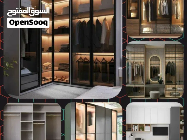 خزائن وديكورات جداريات خشبية