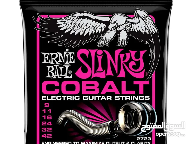 اوتار جيتار الكترك – Ernie Ball Super Slinky Cobalt Electric Guitar Strings 9-42