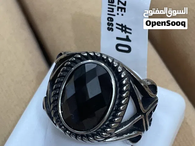 خاتم بلاك اونكس مقاس 10 جديد
