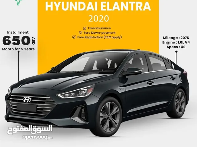 Hyundai Elantra SEL 2020 USA specs, in a very good condition, ready to drive Available in 96 SR