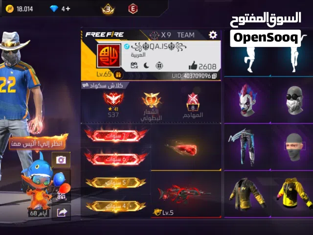 Free Fire Accounts and Characters for Sale in Zarqa