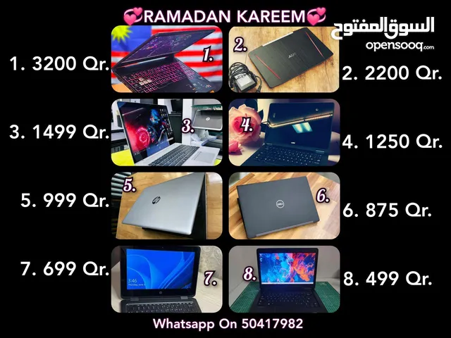Ramadan Kareem  (Special Discount For Ramadan)  On  Some Personal Used Laptops.