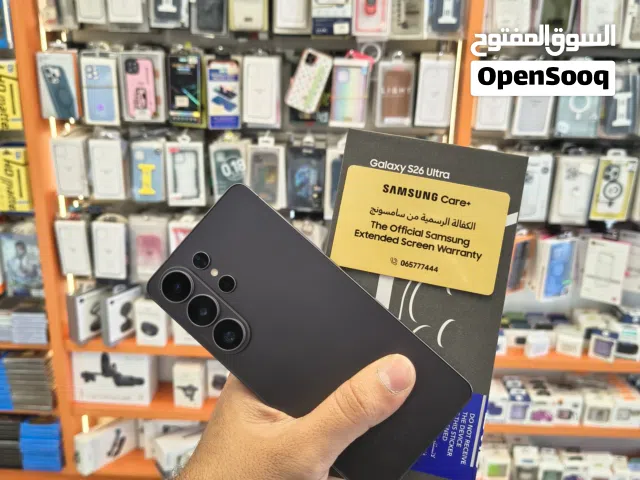 samsung s26 ultra  256g 12 ram black Open box اكتف من اسبوع  بطاقة الذهبية
