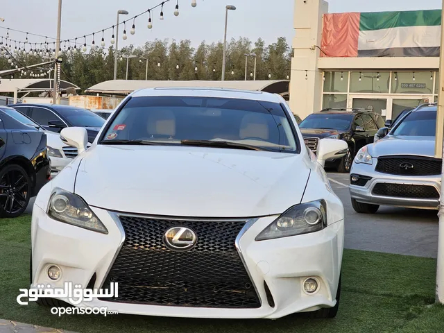 Lexus IS 250, 2013 model, sport, converted to 2018, full option, white color, beige interior, in a