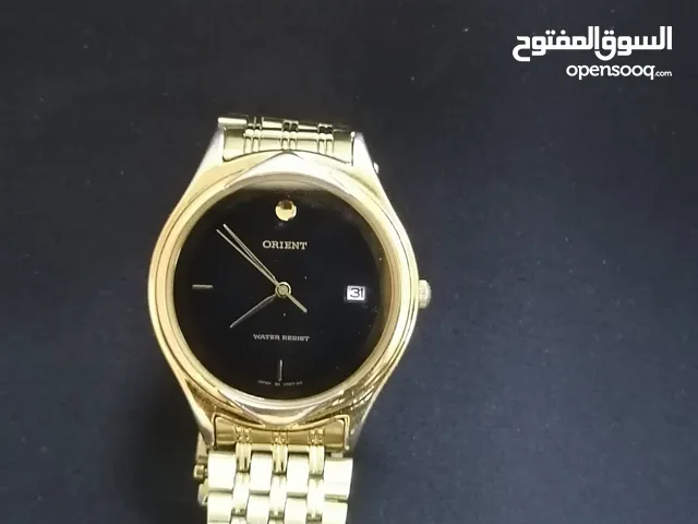 ساعه ORIENT كلاسك رجالي اصلي بحاله ممتاز قمه في الجمال والاناقه ذهبي