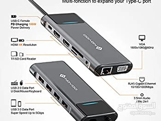 Recensione Hub USB-C Novoo 12 in 1: un accessorio دوكشنيشن متععدة 12 في 1 تحويلة
