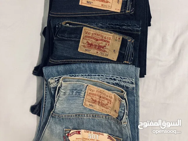 3 Levi’s 501 denim jeans men