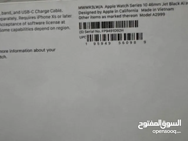 Apple watch series 10 46mm jet black aluminum with box flawless condition and 3 time used