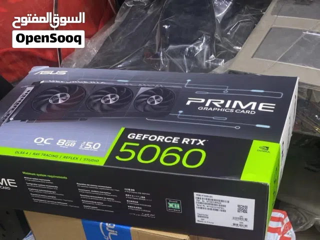 كرت شاشة RTX 5060 ASUS PRIME OC مكسور السرعة جديد مختم بلكرتون بلصقة ختم الوكالة