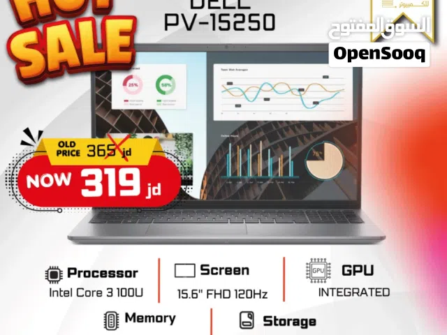DELL i3 Dell Pro 15 Essential PV15250 عرض لفترة محدودة