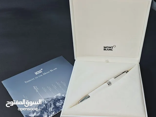 MONT BLANC, white solitaire classique rollerball pen