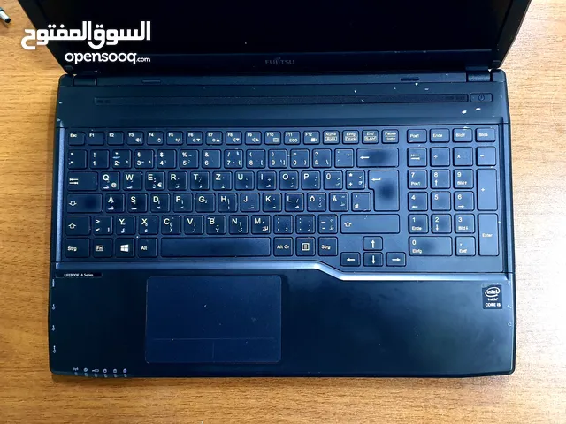 Fujitsu core i5 الجيل الرابع  الرام 8G الهارد 256ssd حجم الشاشة 15.6FHD نظيفة جدا