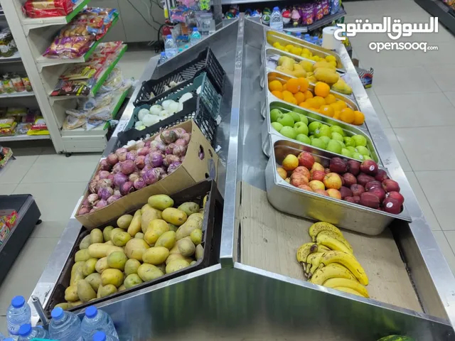 table for fruits & vegetables & other items