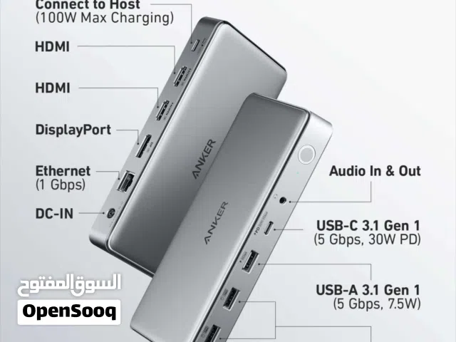 قاعدة توصيل Anker 563 USB-C (10 في 1) / Anker 563 USB-C Docking Station 10-in-1 Hub