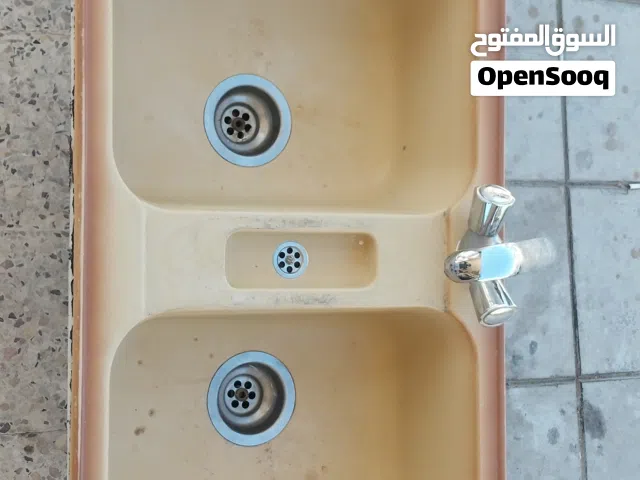 مجلى حوضين 116سم ×50 سم بحاله جيده جدا مع خلاط أيطالي جاهز لتركيب