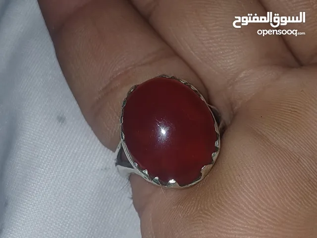 عقيق يماني احمر صياغه فظه