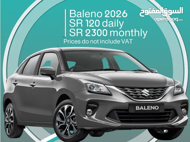 Suzuki Baleno 2026 for rent in Jeddah - Free delivery for monthly rental