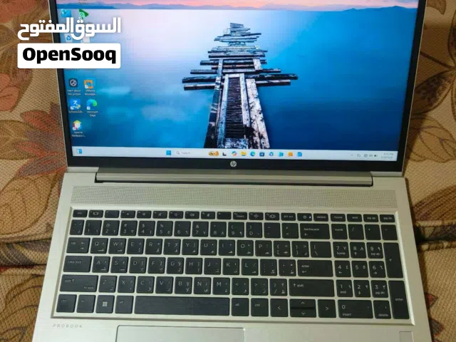الاب توب hp برو بوك جيل الثاني عشر بحالة الجديد وكاله الجهاز مصنوع من المعدن المنيوم بالكامل