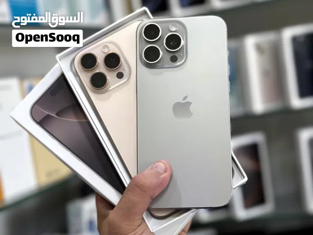 عرض خاص : iPhone 16 pro max 256gb هواتف نظيفة جدا بحالة الوكالة مع ضمان و ملحقات و بأقل سعر