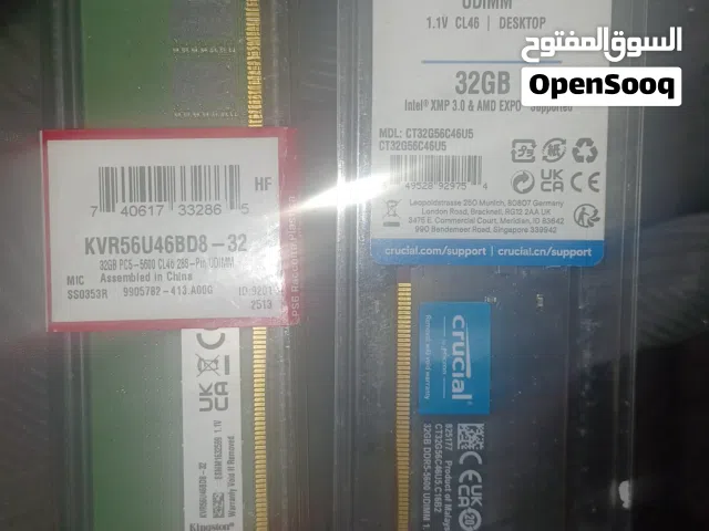 64GB DDR5 RAM Kit (32GB Kingston + 32GB Crucial) بسرعة 5600MHz
