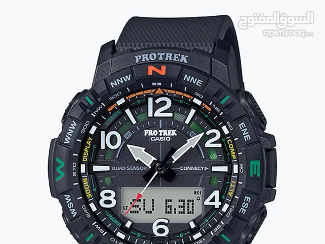 العنوان (Title): ساعة Casio Pro Trek PRT-B50 أصلية – شبه جديدة – متعددة الوظائف