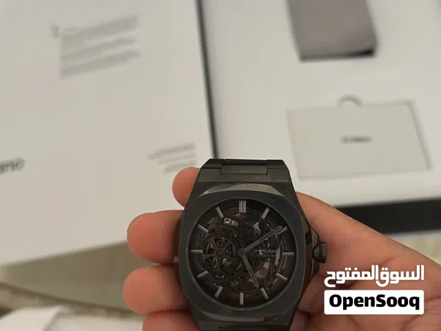 GUN METAL SKELETON WATCH