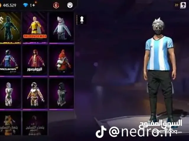 حساب فري فاير للبيع ب 700 جنيه