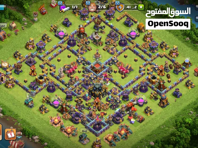 حساب كلاش أوف كلانس للبيع أو لتبادل بحساب فري فاير ... الوصف !.