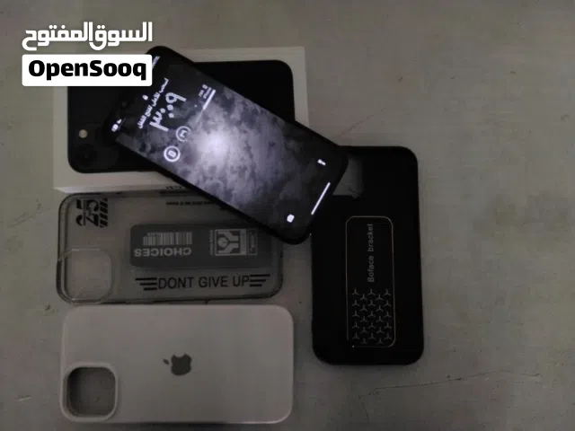 آيفون 13العادي للبيع المواصفات لون اسود نسبة البطاريه92غير مبدله وضمان لجهاز سنه مع لكرتون ولملحقات