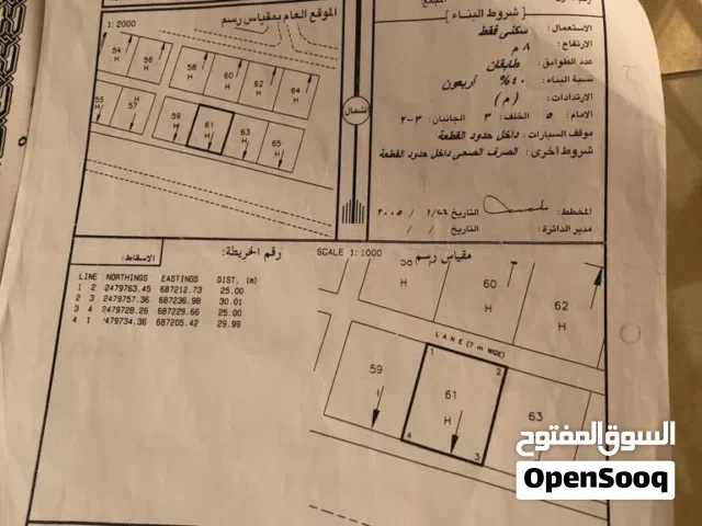 Residential Land for Sale in Al Sharqiya Bidiya