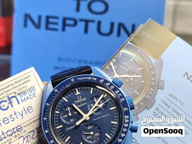 OMEGA × Swatch – Neptune  جديدة غير مستعملة نهائي كاملة المرفقات   الإصدار النادر والأكثر طلباً