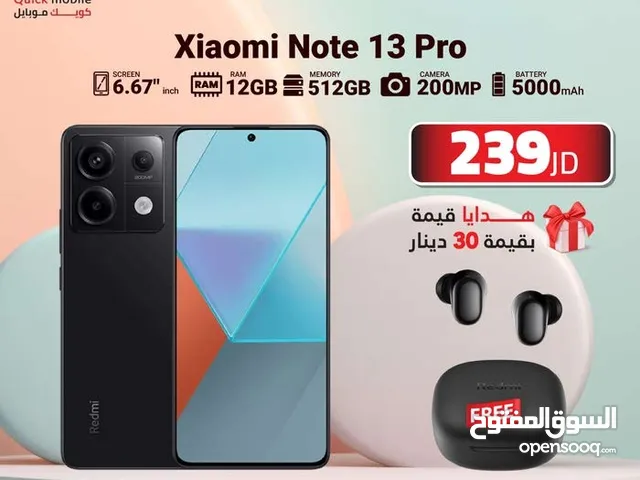 XIAOMI NOTE 13 PRO ( 512GB ) / RAM 8 NEW /// شاومي نوت 13 برو ذاكرة 512 رام 8 الجديد