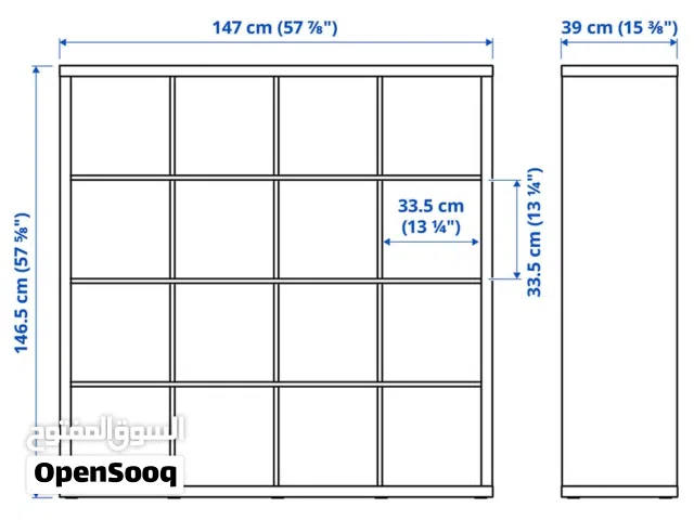 IKEA shelf 4x4 box shelf -cabinet room type for children also (Kallax) shelfing unit   147x147 cm
