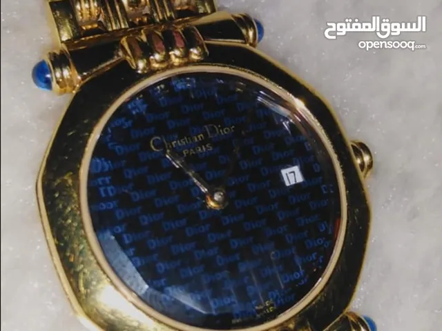 ديور ساعة كرستيان ديور ديبوز D64151 ستانلس ستيل مطلي ذهب زرقاء 25 مم