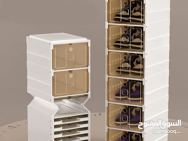 منظمة لتخزين الأحذية والأغراض الشخصية، يوجد غطاء لكل طبقة ( 6 طبقات