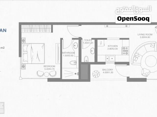102 m2 2 Bedrooms Apartments for Sale in Muscat Al-Hail
