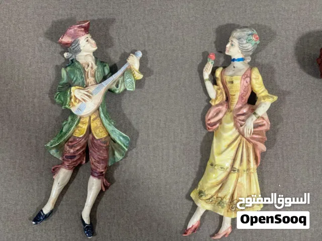طقم تحف إيطالي Vintage أصلي بنمط Rococo الكلاسيكي مع ختم Italy