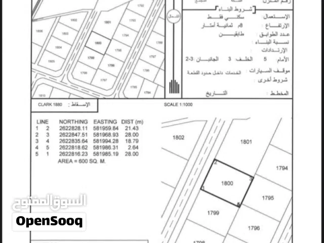 للبيع ارض سكنيه في العقدة الشماليه موقع مميز قريب المدينة الزرقاء وقريب الشارع الساحلي المزدوج