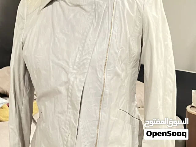 HUGO BOSS grey leather jacket women size FR38 UK8