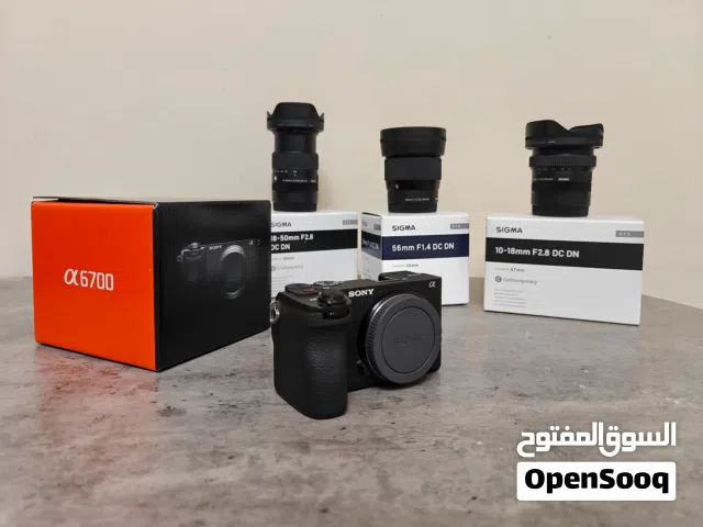 sony a6700 with 3 sigma lenss sigma 10-18mm f2.8 sigma 18-50mm f2.8 sigma 56mm f1.4
