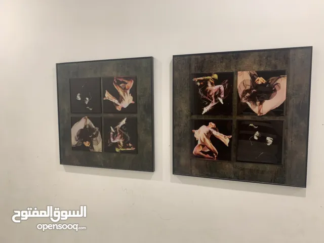 زوج لوحات جدارية مربعة توين Twin - لون زيتوني غامق للبيع -