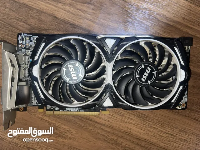 كرت RX580.  8GB. الكرت خربان بس مراوحه شغالات