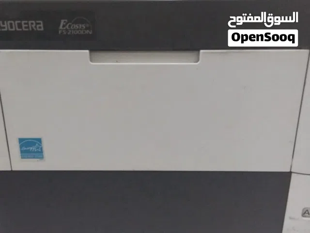 مكنة طباعة kyocera fs -2100dn ابيض و اسود معاها زجاجة حبر بتعتها
