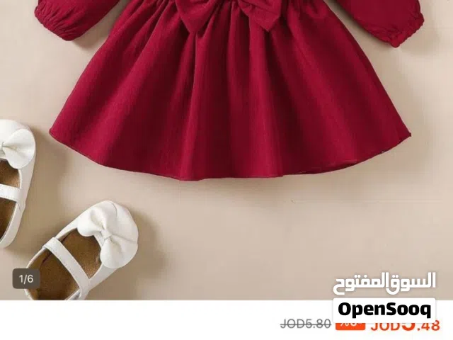 فشتان رضع (بناتي) باكمام طويلة مع شريط راس